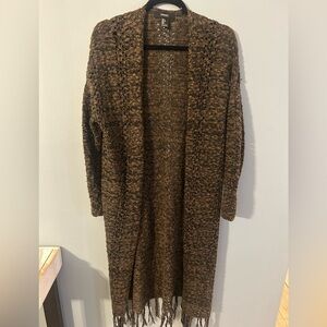 Forever 21 Brown Knit Cardigan Large